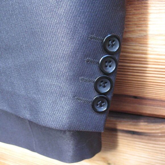 Dior Mens Two-Button Wool Blend Sateen Blazer Jacket Blue - Picture 7 of 15